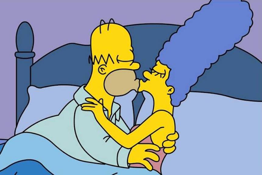 Homero y Marge - Beso