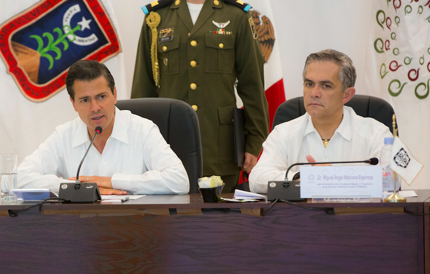 Miguel Ángel Mancera y Enrique Peña Nieto