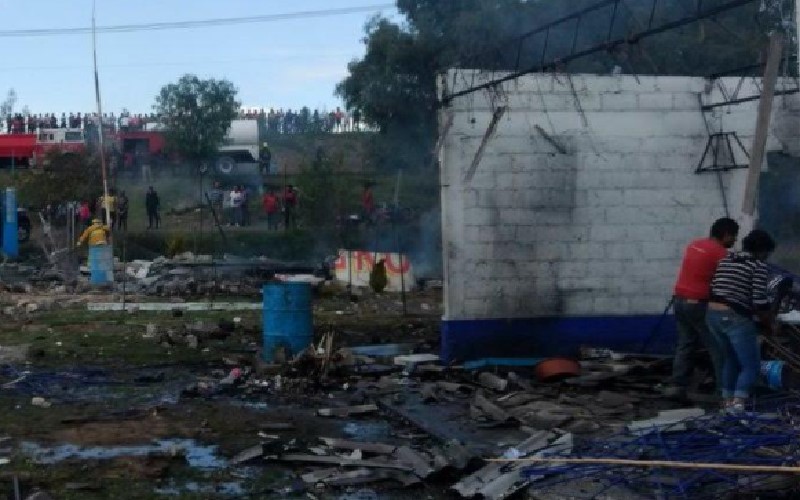 Explosión de polvorín en Zumpango
