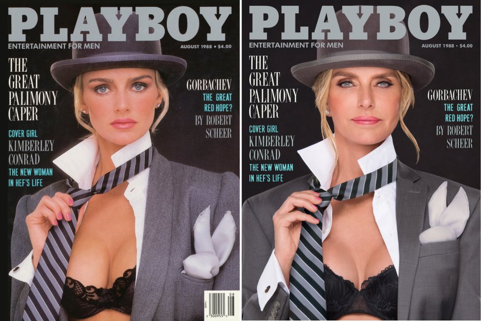 Portada recreada por modelos Playboy 30 años después
