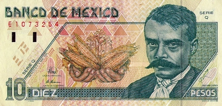 Un Emiliano Zapata:¿se acuerdan de los billetes de a diez pesos?