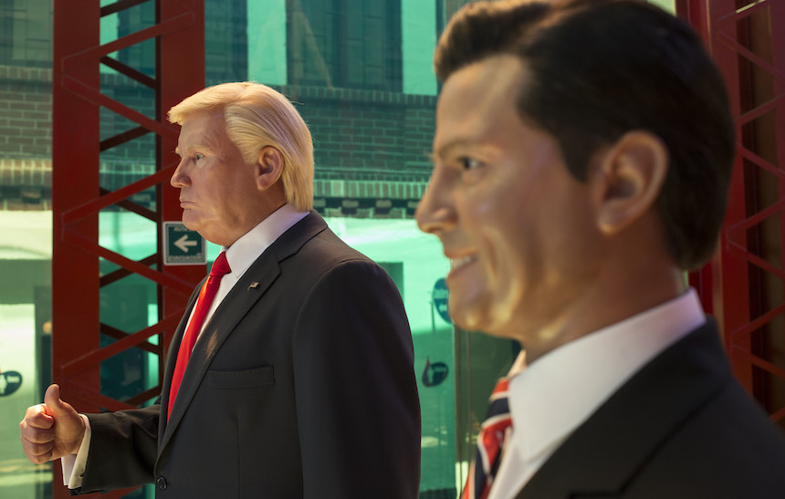 Figuras de cera de Enrique Peña Nieto y Donald Trump