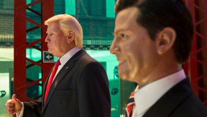 Figuras de cera de Enrique Peña Nieto y Donald Trump