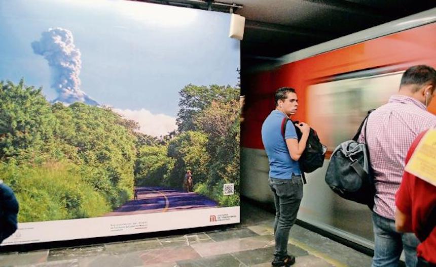Buscan salvar vidas en el metro mostrando paisajes de Colima
