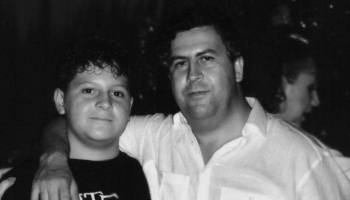 Pablo Escobar y su hijo Juan Pablo
