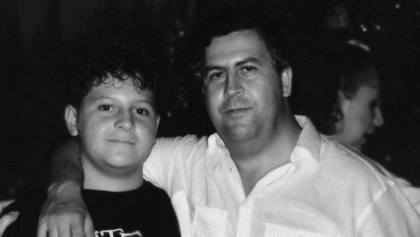 Pablo Escobar y su hijo Juan Pablo