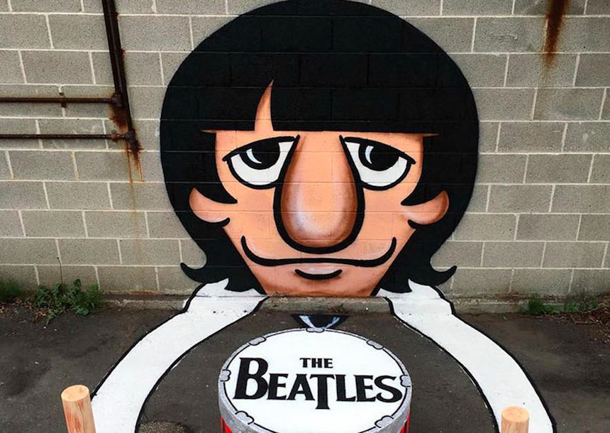 Pintura de Ringo starr - Arte de Tom Bob