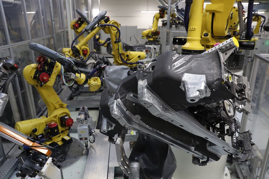 Robots constructores de autos - Volkswagen