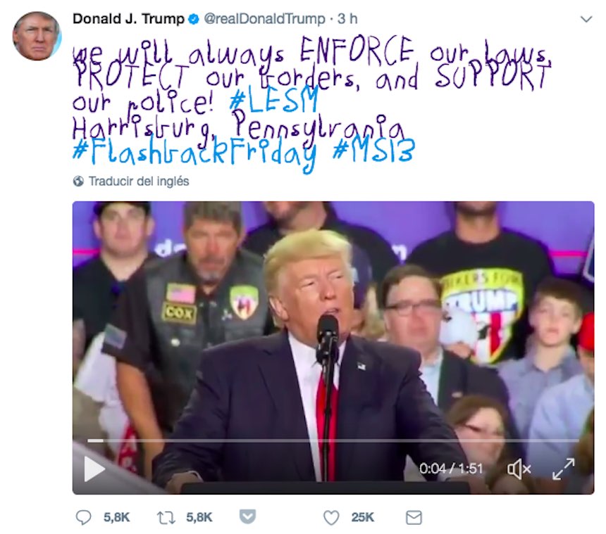 Video - Tweet mejorado de Trump