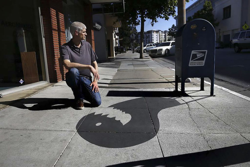 Artista callejero - Trabajo con sombras