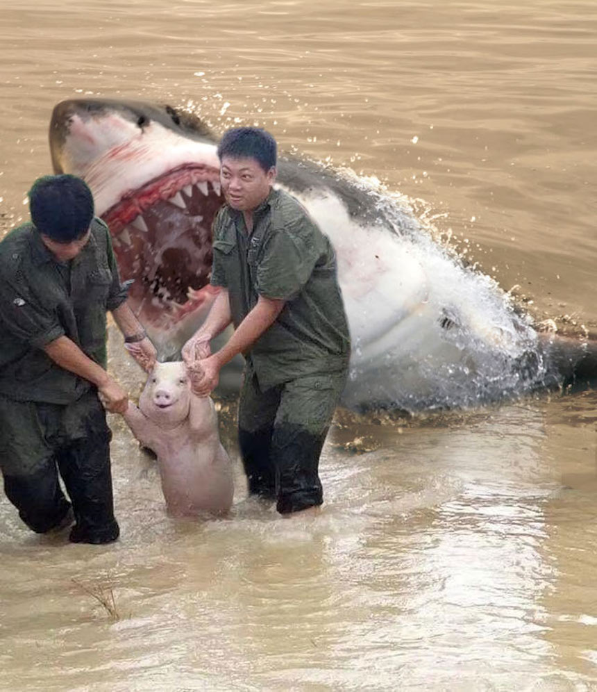 Cerdo de Photoshop - Tiburón