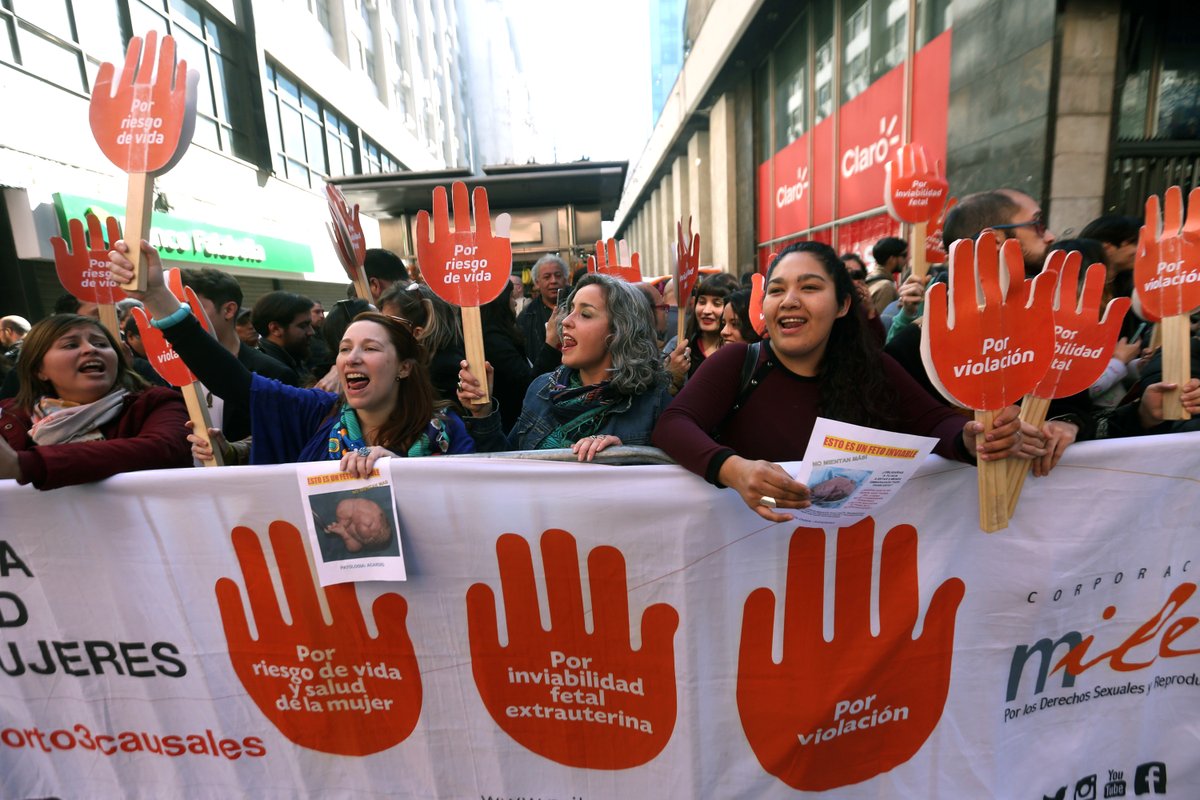 marcha a favor del aborto en Chile