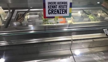 Alemania - Anaqueles de comida vacíos