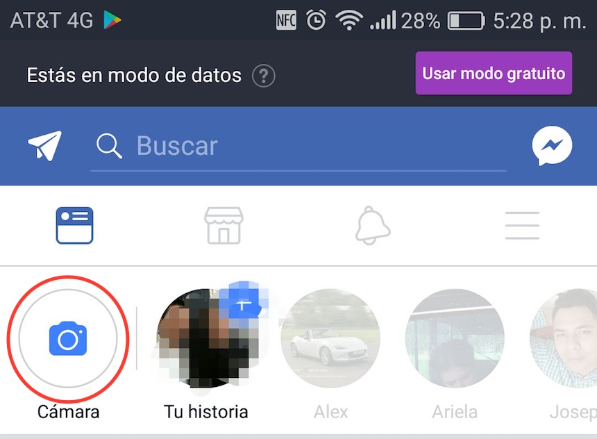 Facebook - Cámara