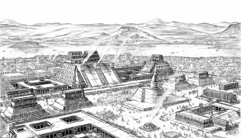 Dibujo de Tenochtitlan