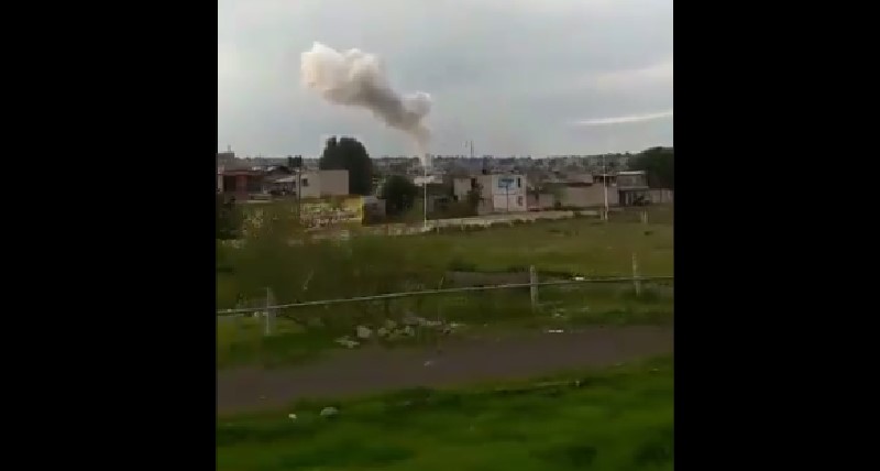 Explosión en taller de Tultepec