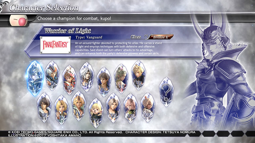 Dissidia Final Fantasy NT Personajes