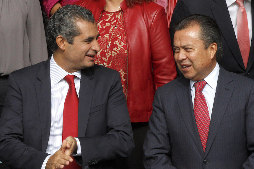 Enrique Ochoa Reza, dirigente nacional del PRI, y César Camacho Quiroz