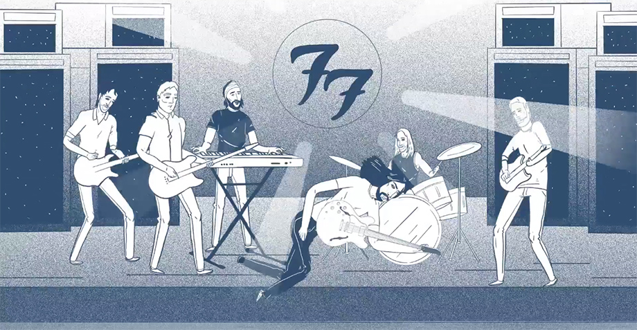 Foo Fighters estrenan canción y lanzan video animado para Concrete and Gold.