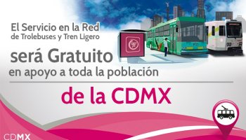 Tren Ligero y Trolebús darán servicio gratuito en la CDMX