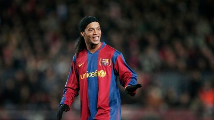 Ronaldinho en su última etapa con el Barcelona