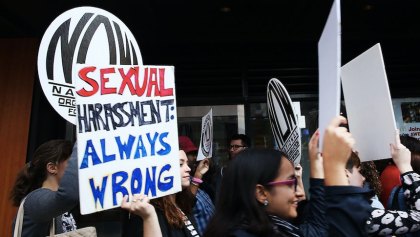 Protesta en contra del acoso sexual