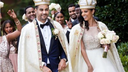 La boda de una mujer y el príncipe de Etiopía