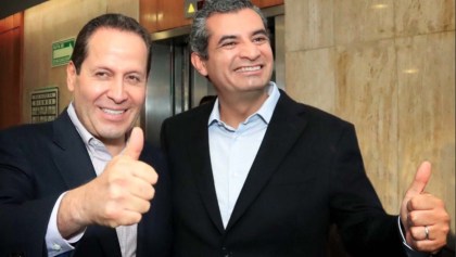 Eruviel Ávila y Enrique Ochoa, sonriendo de forma muy naturalita
