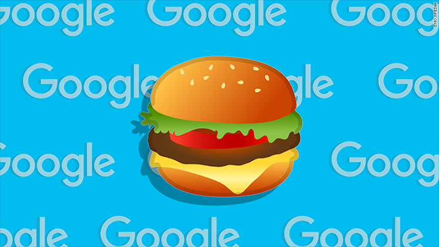 Hamburguesa con queso - Emoji de Google