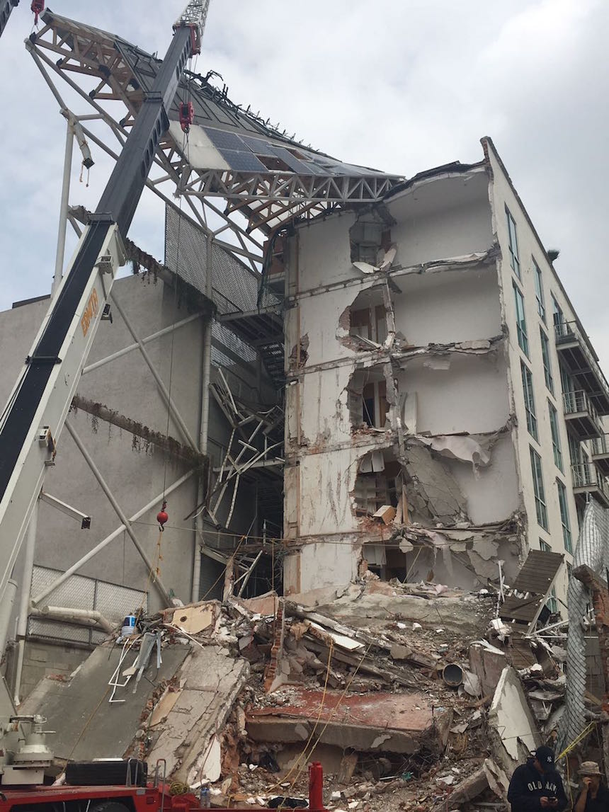 Residencial San José, edificio afectado en el sismo del 19 de septiembre