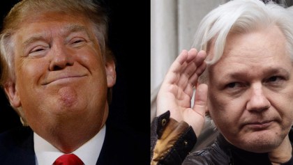 Donald Trump y Julian Assange