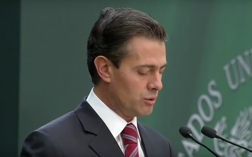 Enrique Peña Nieto mostró una herida en el cuello