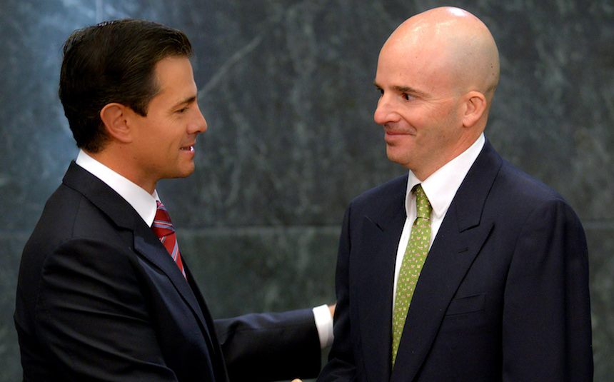Presidente Enrique Peña Nieto y José Antonio González Anaya, nuevo titular de la Secretaría de Hacienda