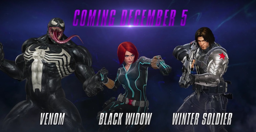 Venom, Black Widow y Winter Soldier en Marvel vs Capcom Infinite