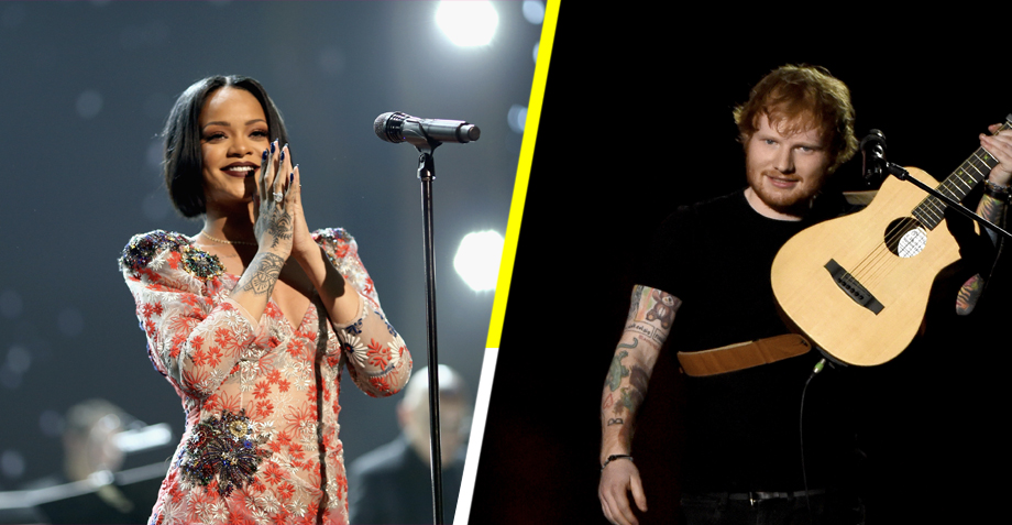 Rihanna y Ed Sheeran, los artistas más populares de 2017 en Spotify