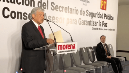 Andrés Manuel López Obrador presenta a Alfonso Durazo como su secretario de Seguridad Pública