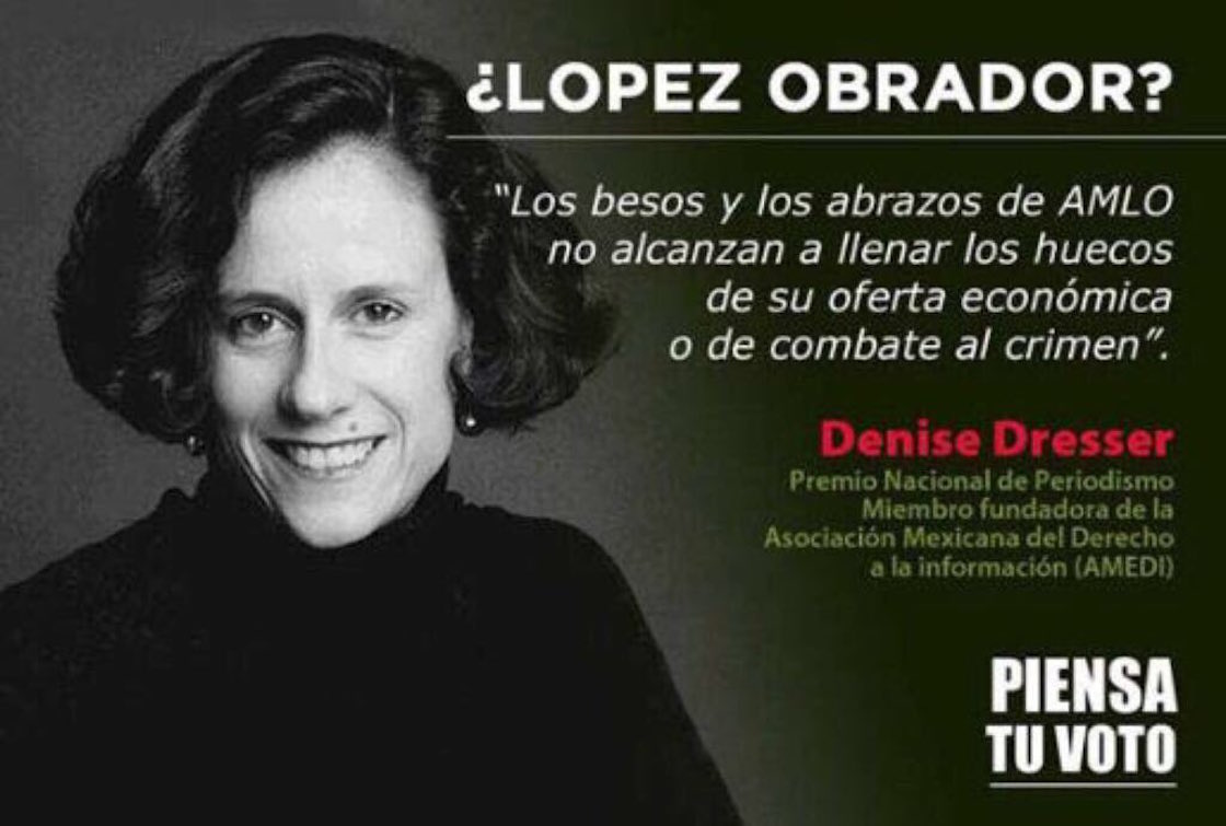 Denise Dresser se desmarca de campaña en contra de López Obrador