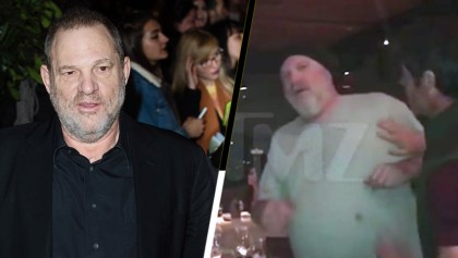 Viralizan video del momento en que atacan a Harvey Weinstein en un restaurante