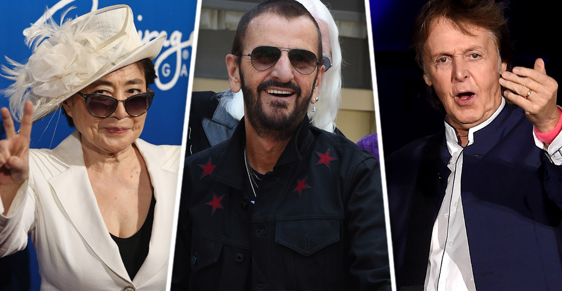 Yoko Ono y Paul McCartney felicitan a Ringo por su título de "Caballero"