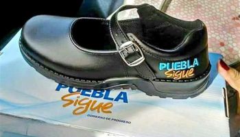 Zapatos reportidos por gobierno de Puebla