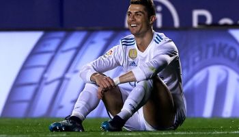 Cristiano Ronaldo contra el Levante en el partido de La Liga