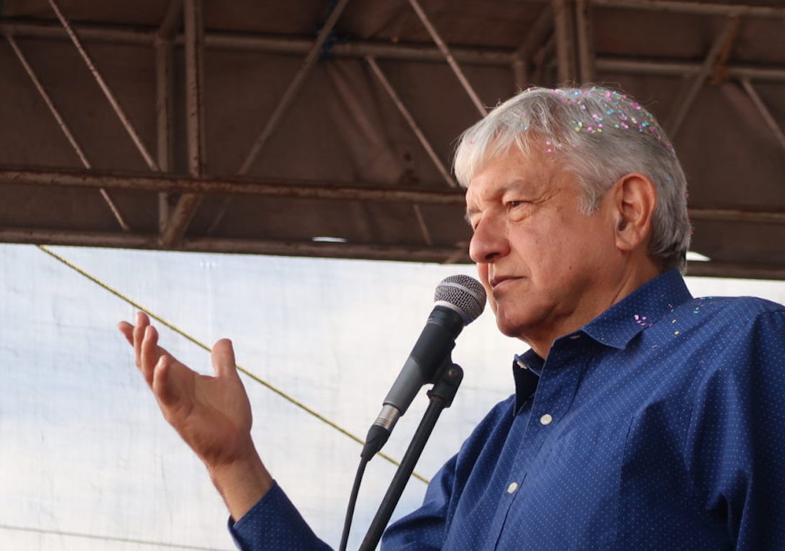 Andrés Manuel López Obrador, precandidato de Morena a la Presidencia