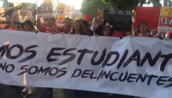 No somos delincuentes: Jóvenes marchan por estudiantes desaparecidos en Jalisco