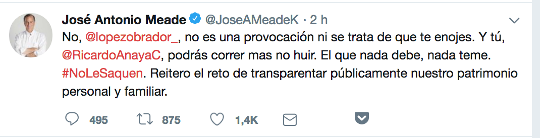 José Antonio Meade en Twitter