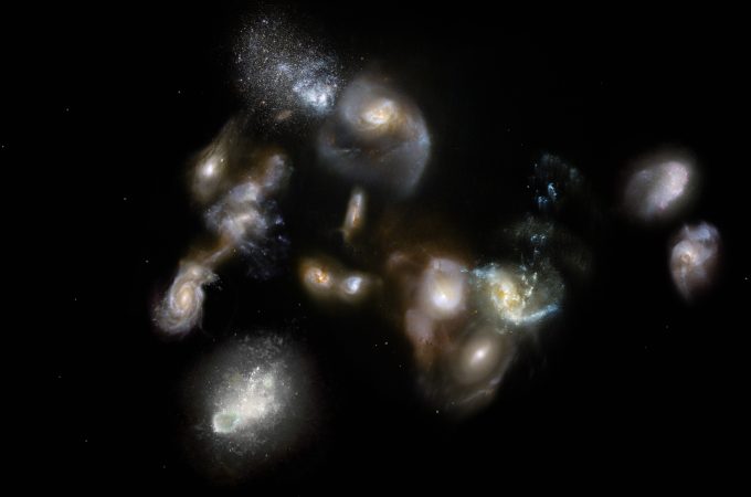 Astrónomos descubre colisión de galaxias
