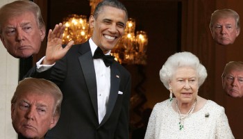 Puuum, como cuando hasta la reina Isabel hace una broma de Trump… y Obama