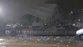 ¡Por poquito! Un rayo cae en un concierto de música electrónica en Argentina y derriba el escenario
