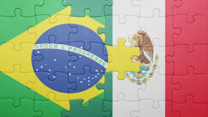 Mexico and Brazil