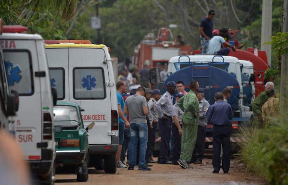 Equipo de rescate accidente avión La Habana, Cuba.