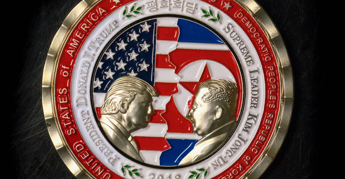 Moneda reunión Trump y Kim